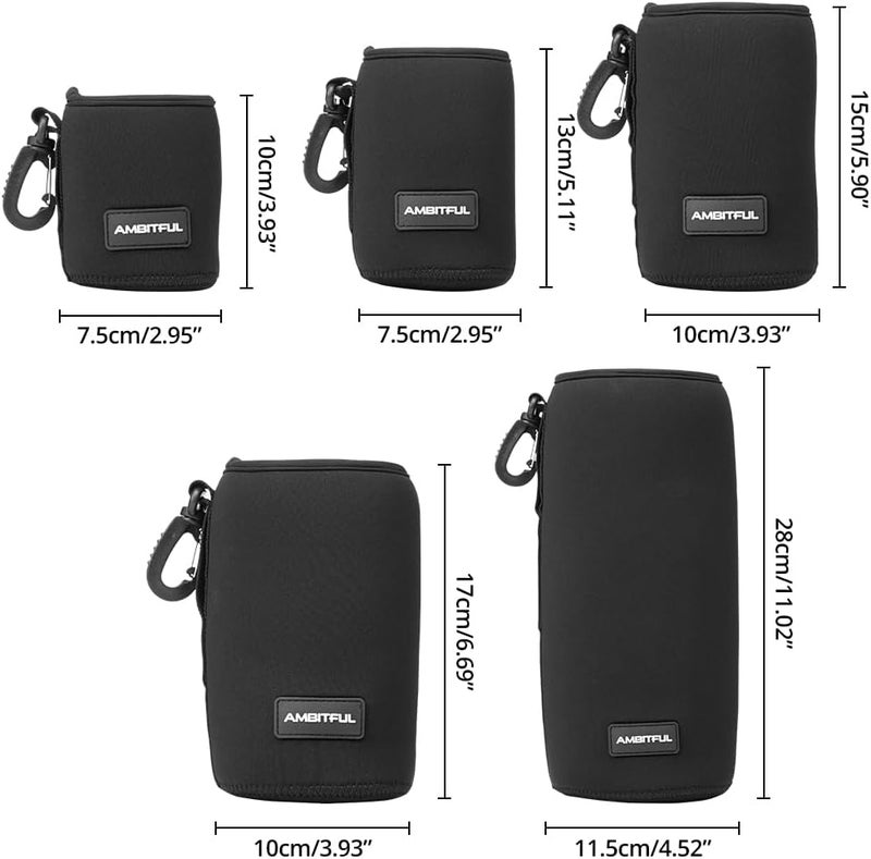 AMBITFUL Lensball Bag, Lens Case, DSLR Camera Lens Pouch Bag, Black, Neoprene, 5.9x3.93in LP-15 - Image 2